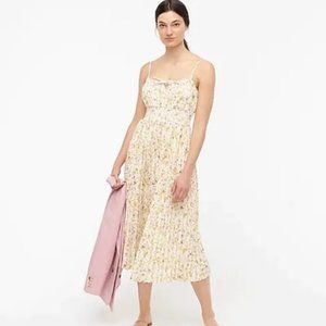 J Crew Pleated Floral Midi Summer Dress - Size 10 NWT